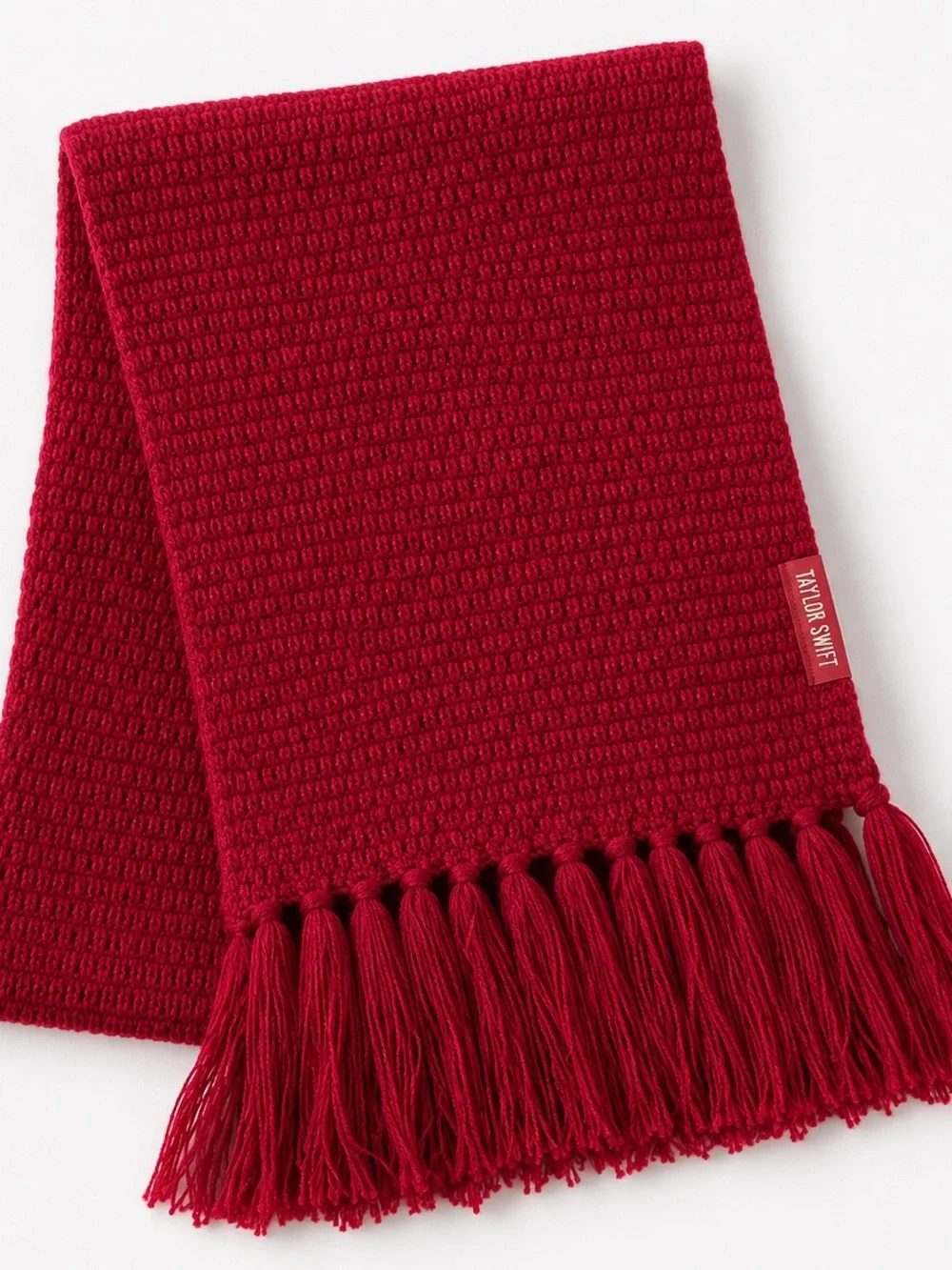 Official Taylor Swift All Too Well Red (Taylor’s Version) Knit Fringe Scarf